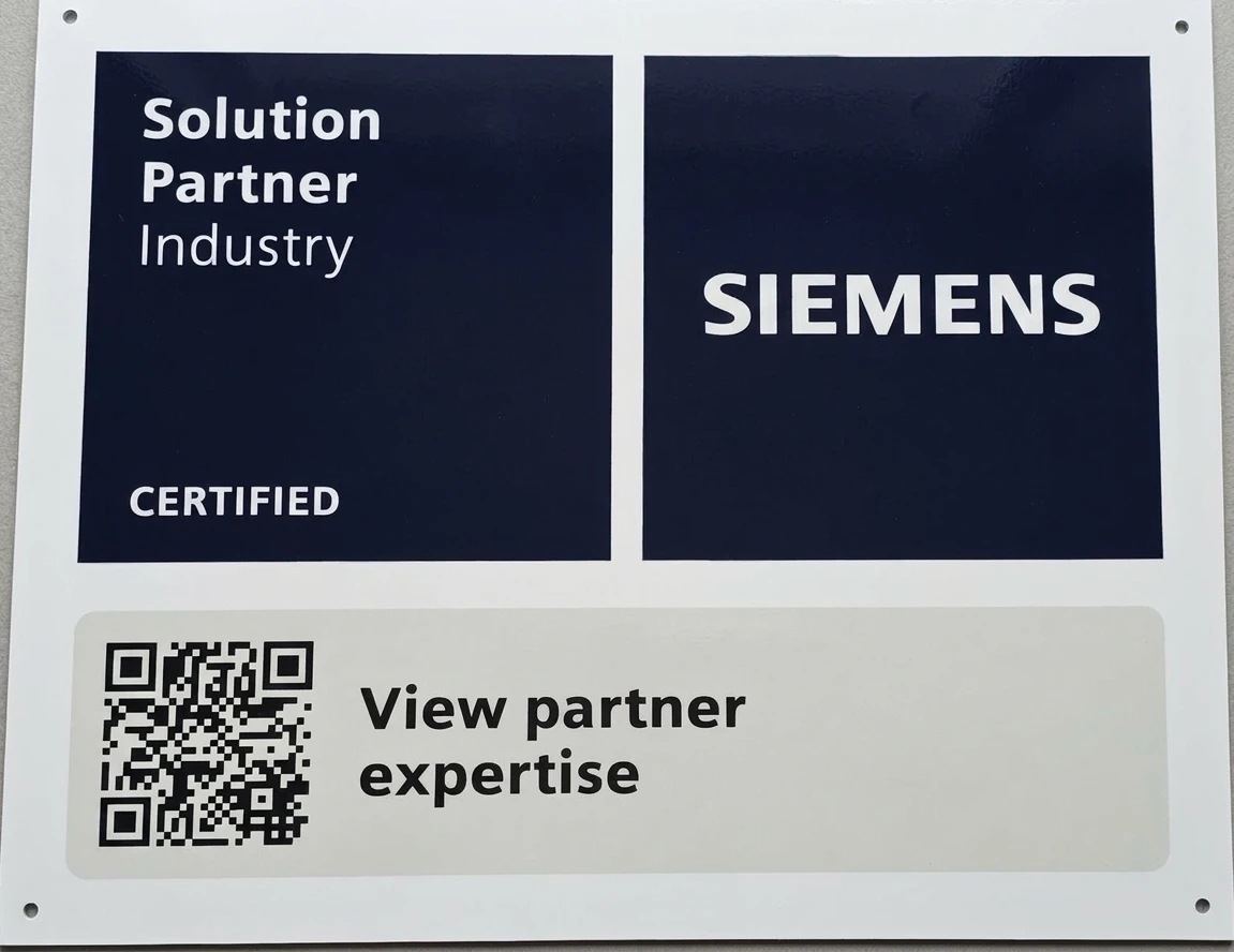 Siemens Certified Solution Partner Certificate