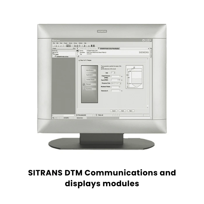 SITRANS DTM Communications and displays